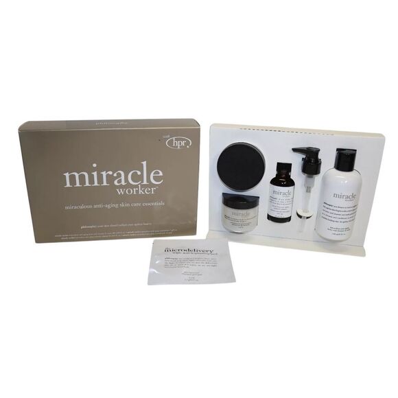 Philosophy Miracle Worker Miraculous Anti-Aging Skin Care 4 Pc Full Set Kit New - Picture 1 of 3